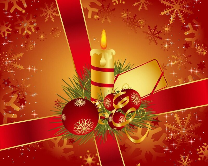 Candle with Ornaments