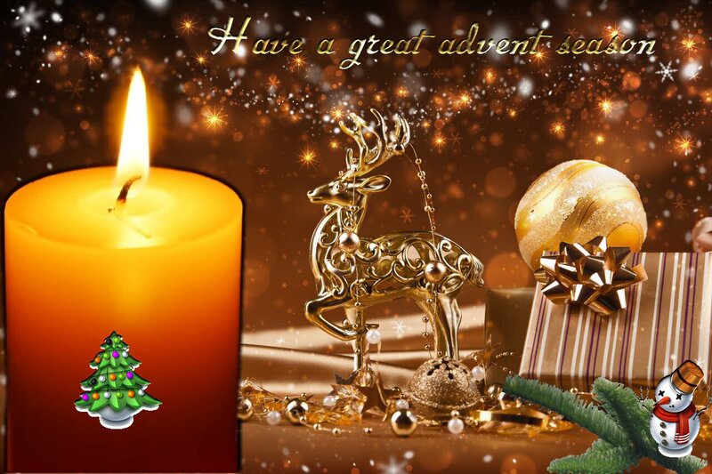 Candle with Reindeer Ornament