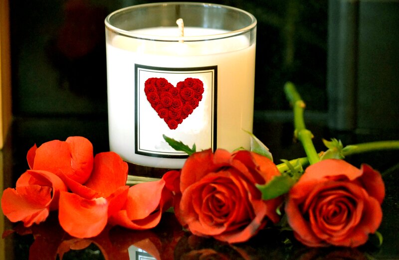 Candle with Roses