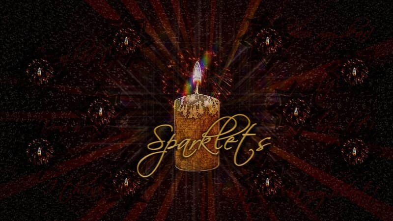 Candle with Sparkles