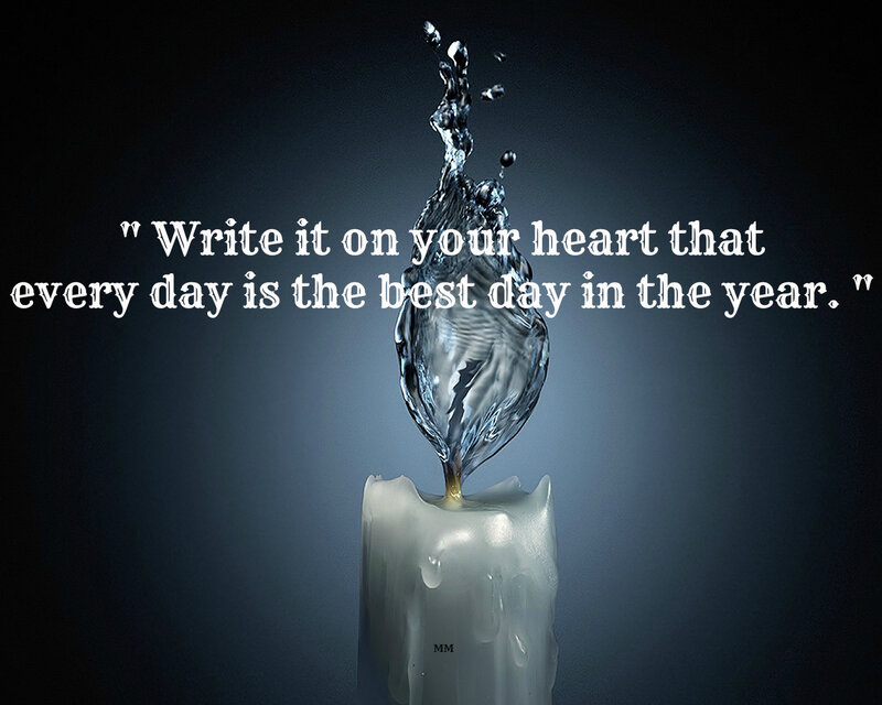 Candle with Water Splash — Black
