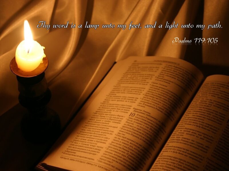 Candlelight Bible reading