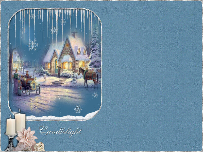 Candlelight Christmas Scene