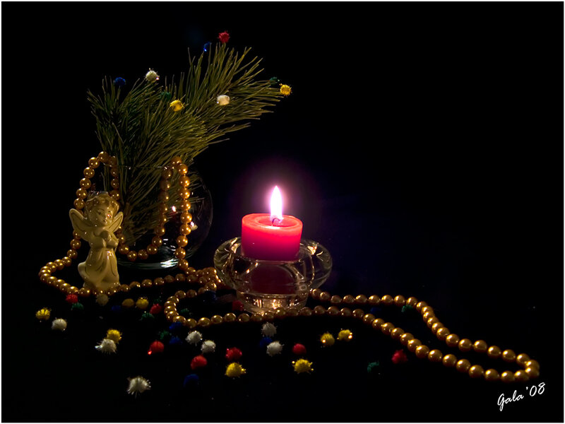 Candlelight holiday still life