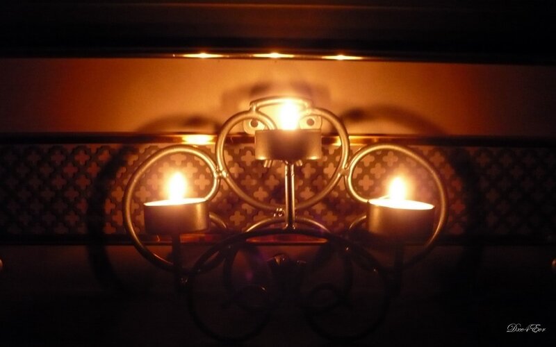 Candlelight in a decorative holder
