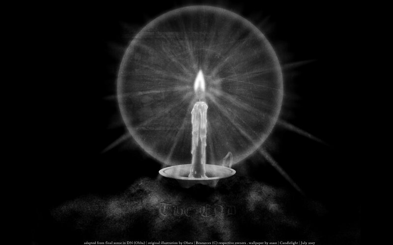Candlelight in darkness