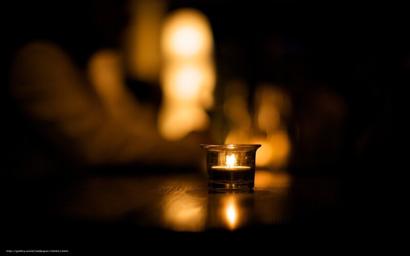 Candlelight in darkness