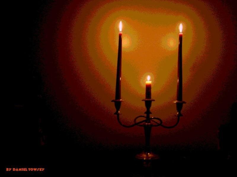 Candlelight in the dark