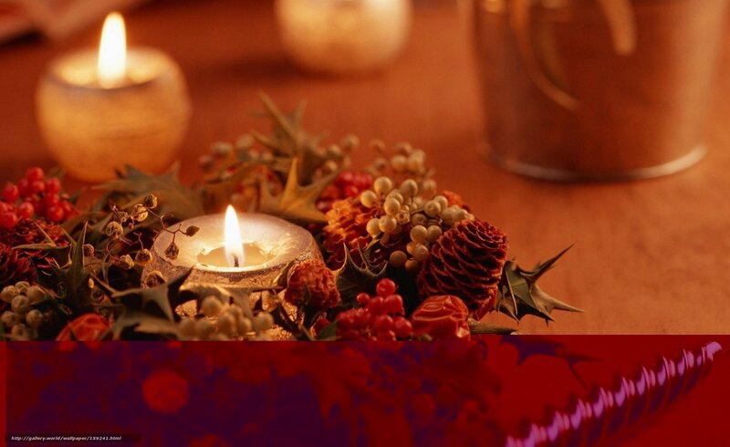 candlelit autumn arrangement
