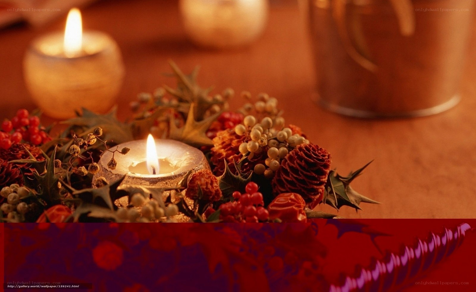 candlelit autumn arrangement