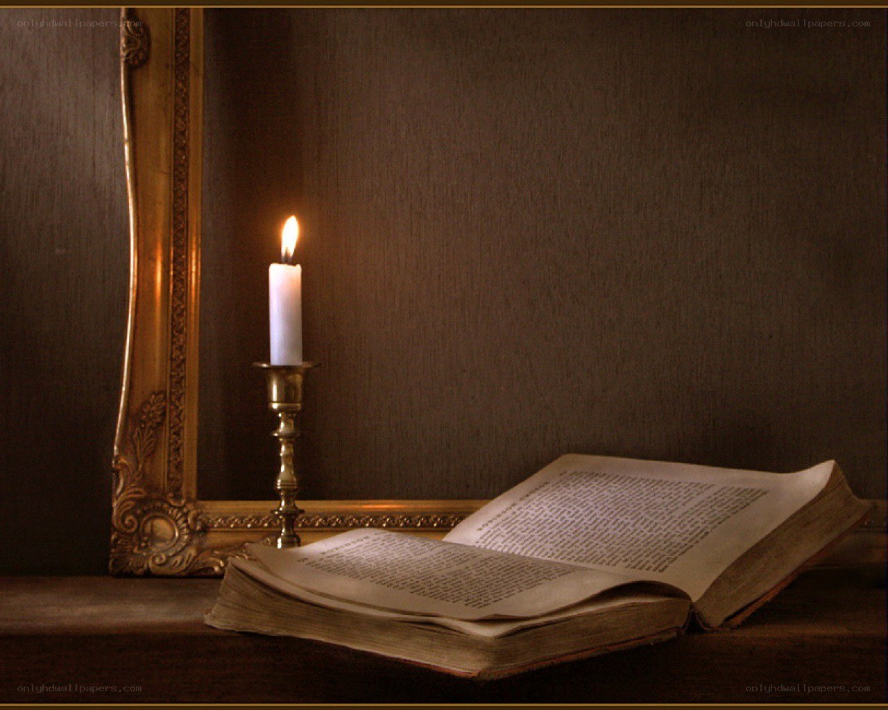 Candlelit book reading