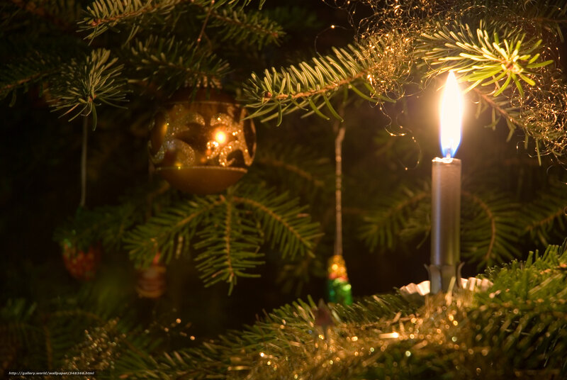 candlelit christmas tree