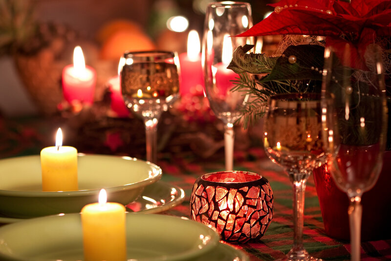 Candlelit Dinner Table