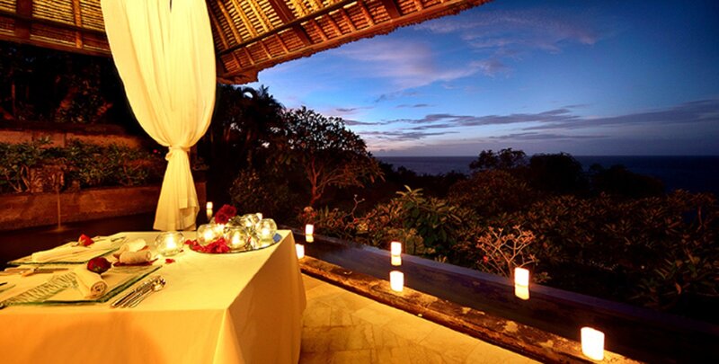 Candlelit Dinner Table — Yellow