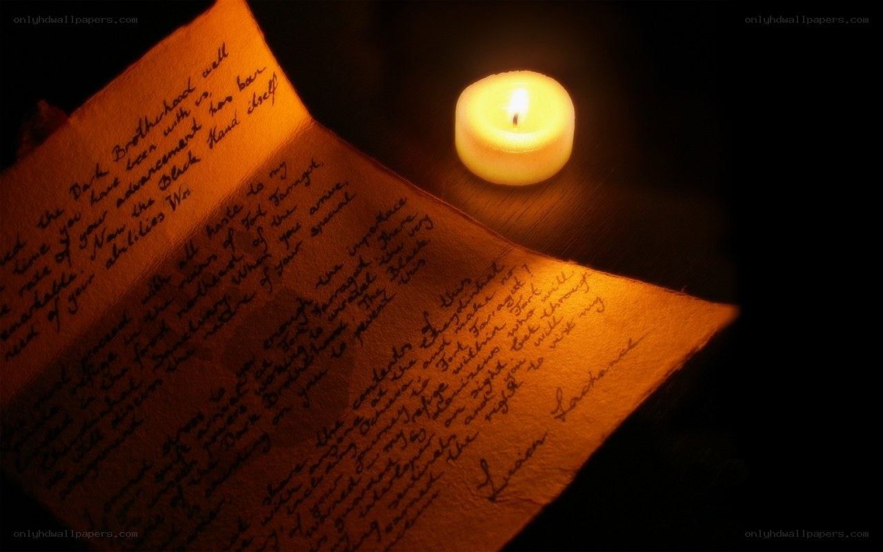 candlelit letter