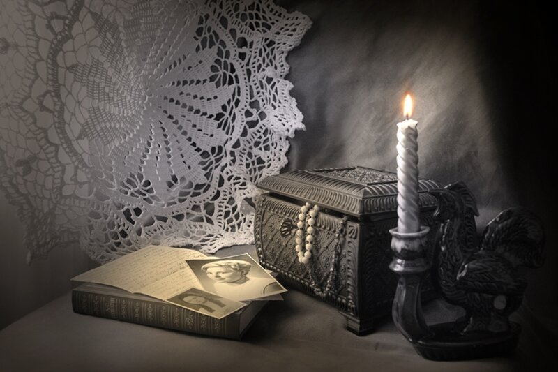 Candlelit Still Life — Black