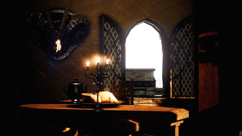 Candlelit Table in Castle