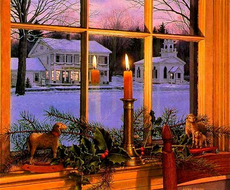 Candlelit Window View