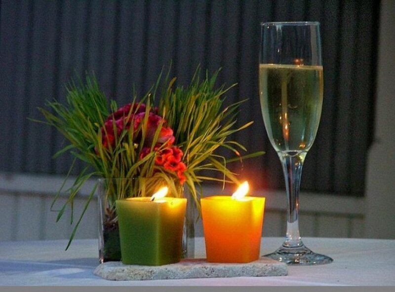 Candles and Champagne Glass