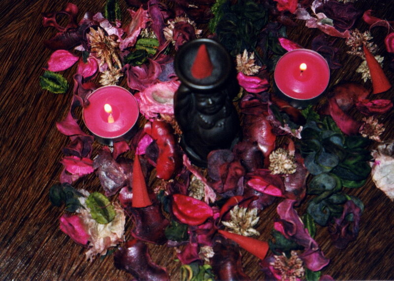 Candles and Dried Flowers