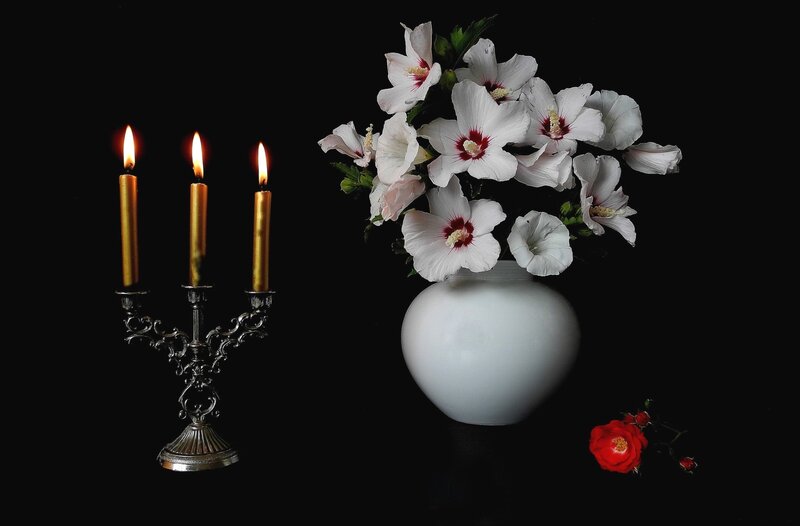 Candles and Flowers