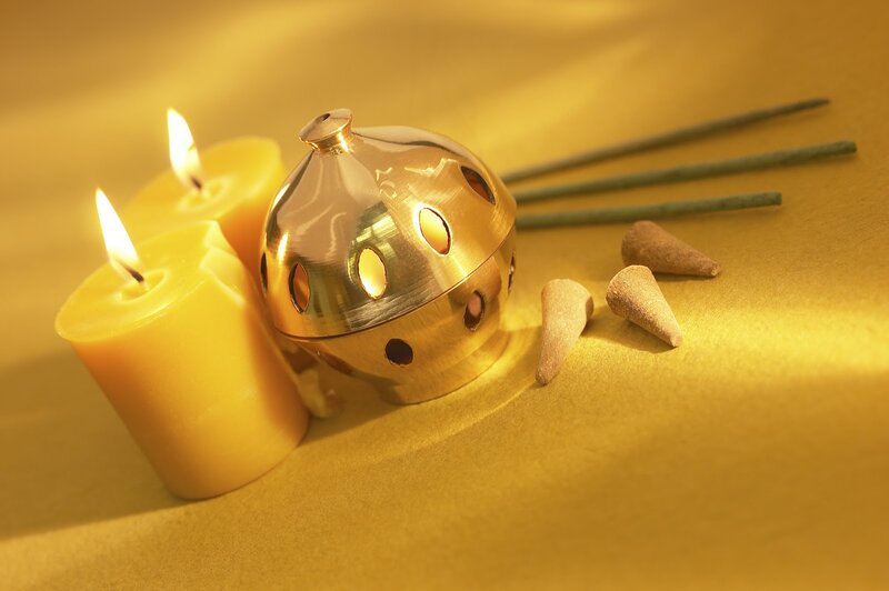 Candles and Incense Burner
