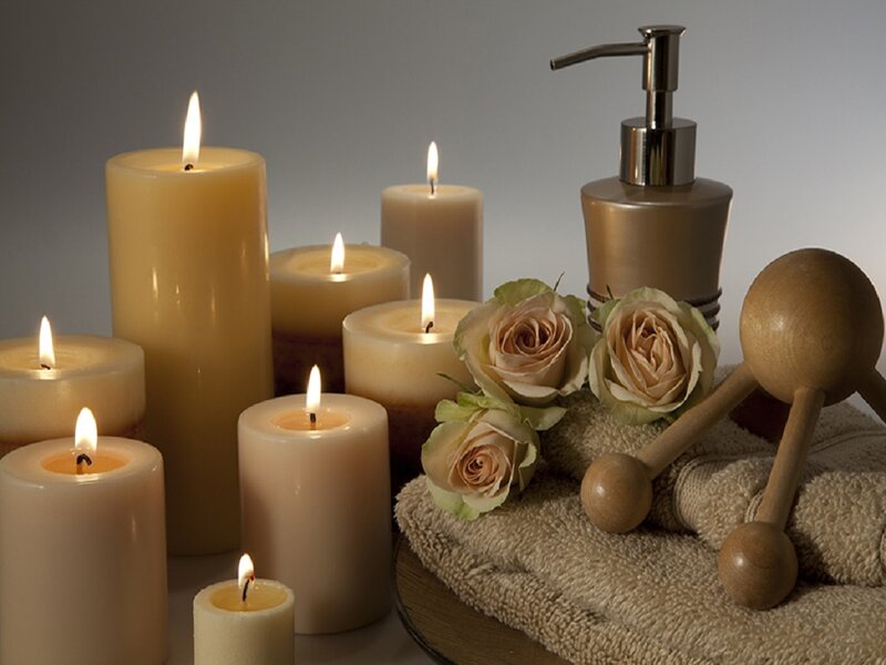 Candles and Massage Tools
