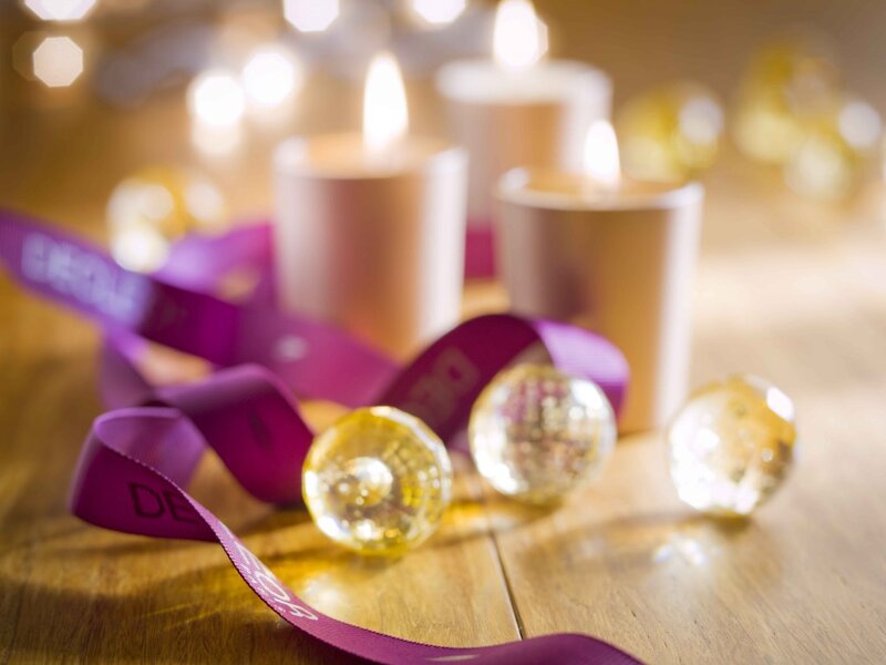 Candles and Ornaments — Purple