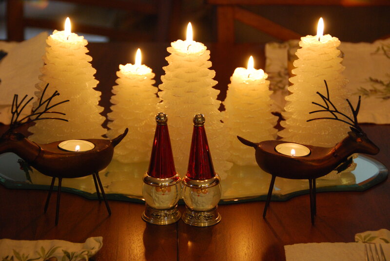 Candles and Reindeer Decor