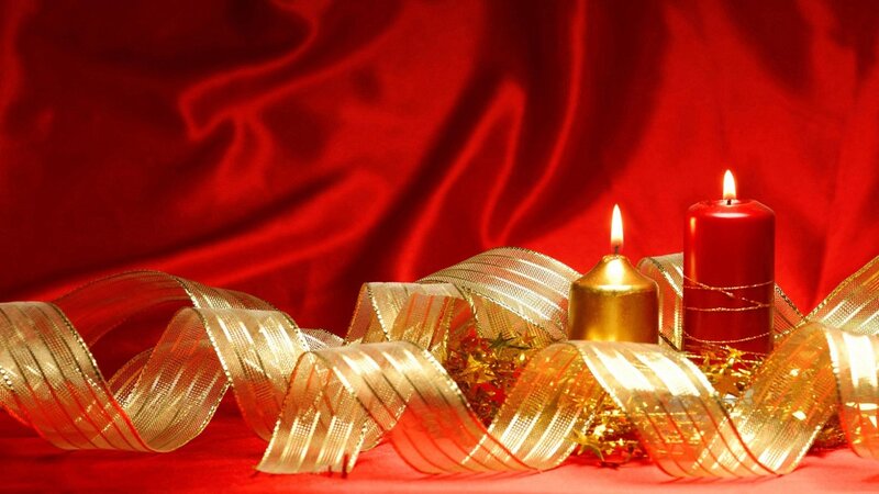 Candles and Ribbons — Red