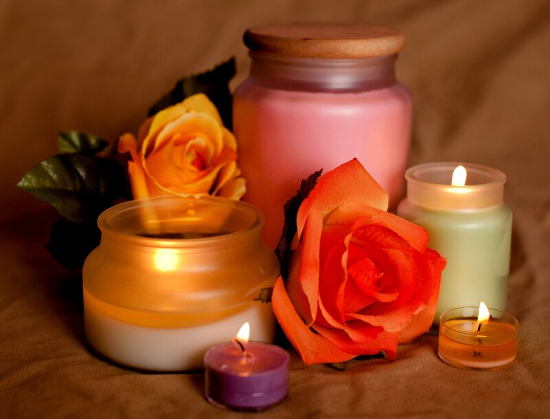 Candles and Roses — Brown