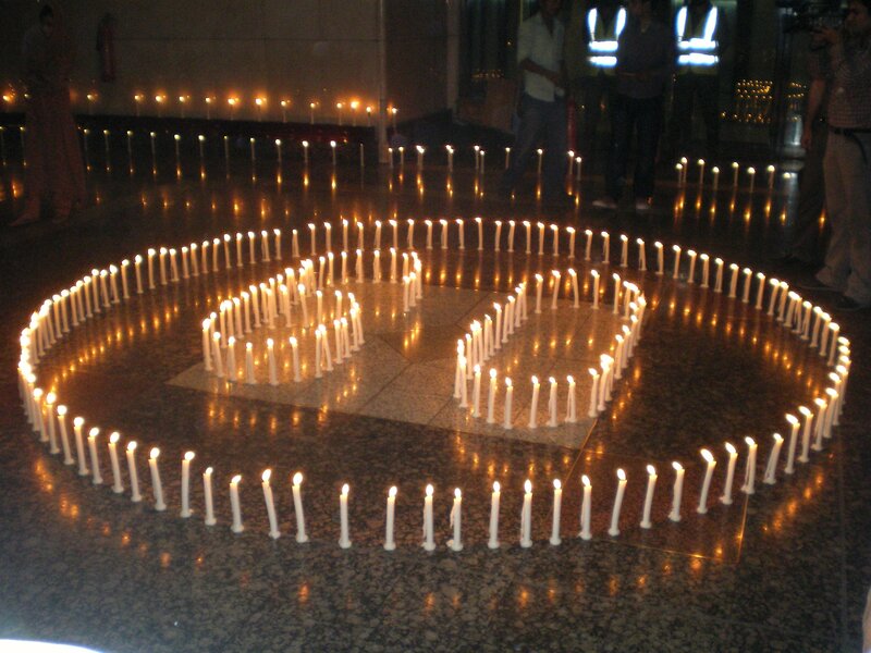 Candles Arranged in a Heart
