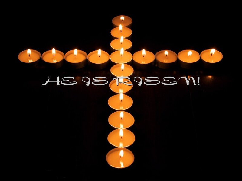 Candles Arranged in Cross