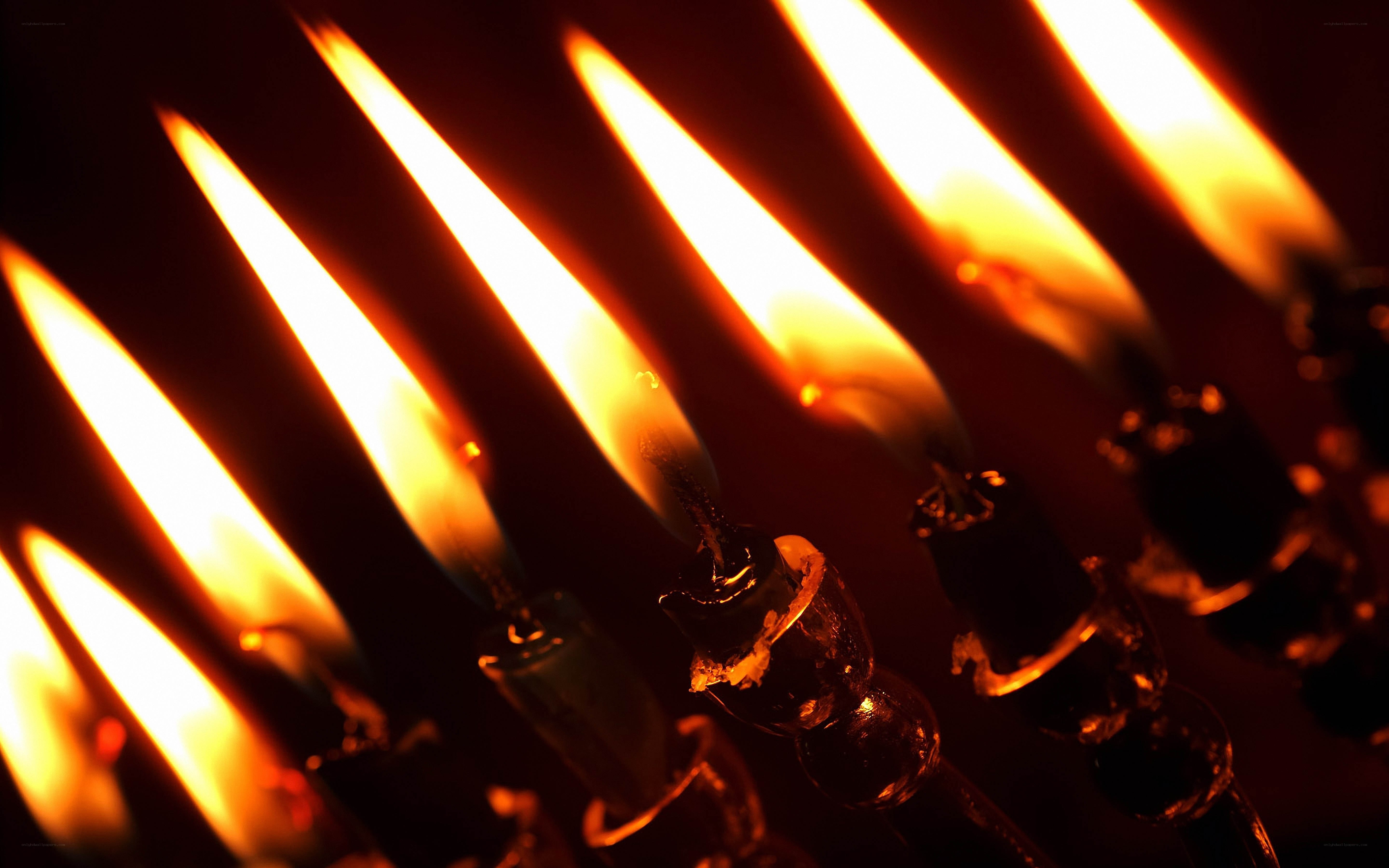 Candles burning brightly