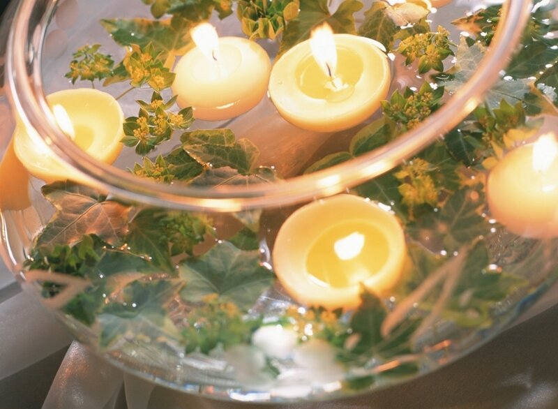 Candles Floating in Water