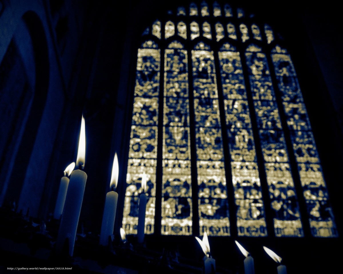 Candles in a cathedral