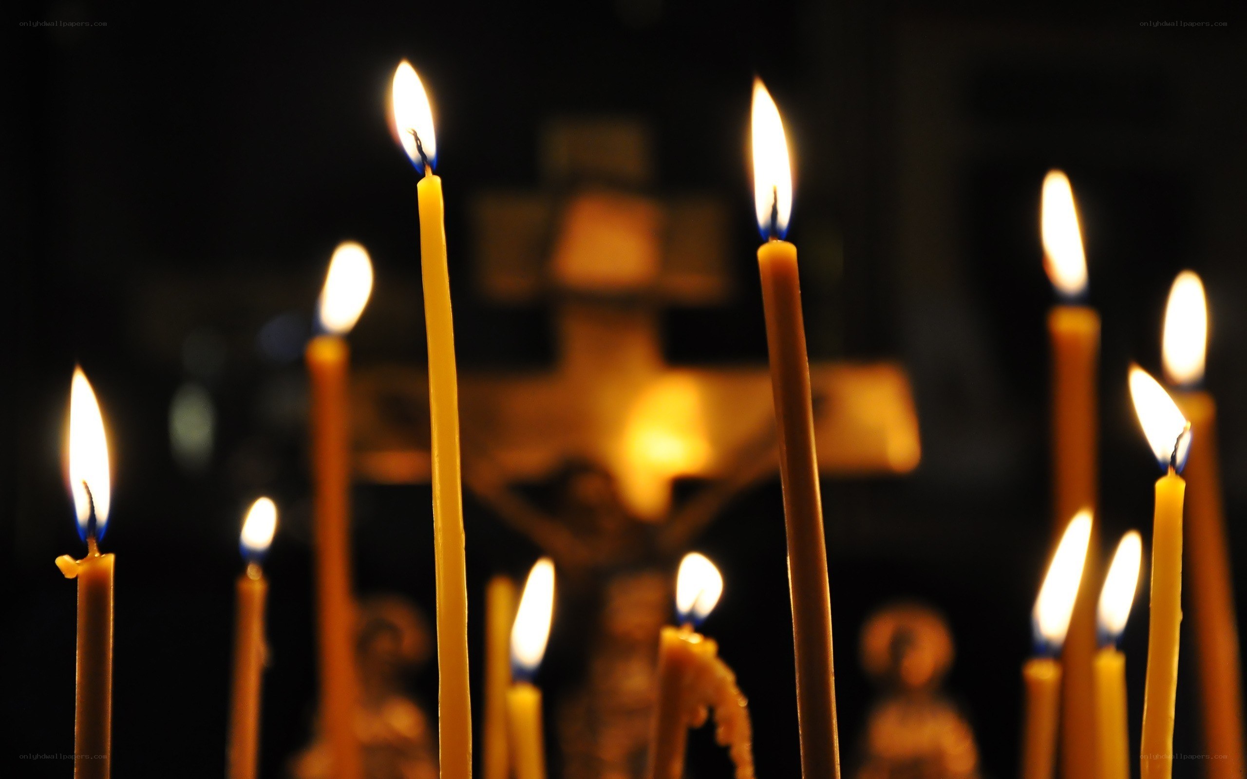 Candles in a church