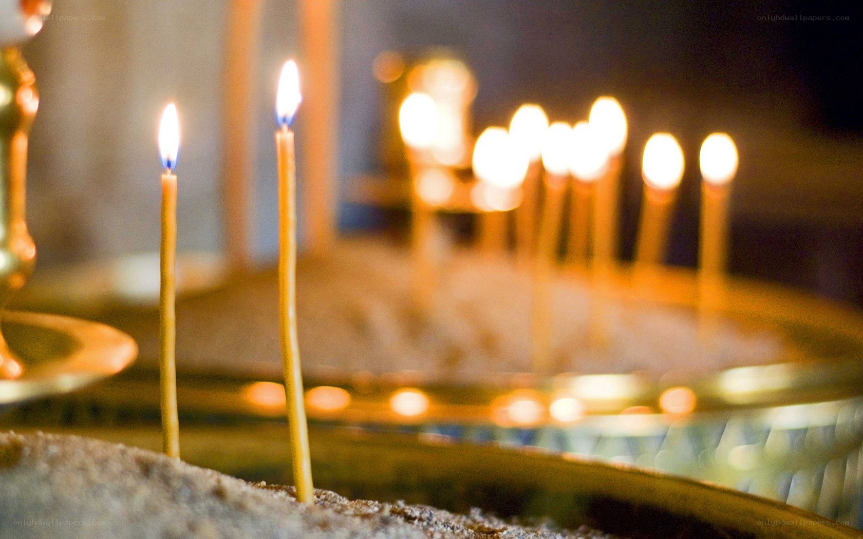 Candles in a church