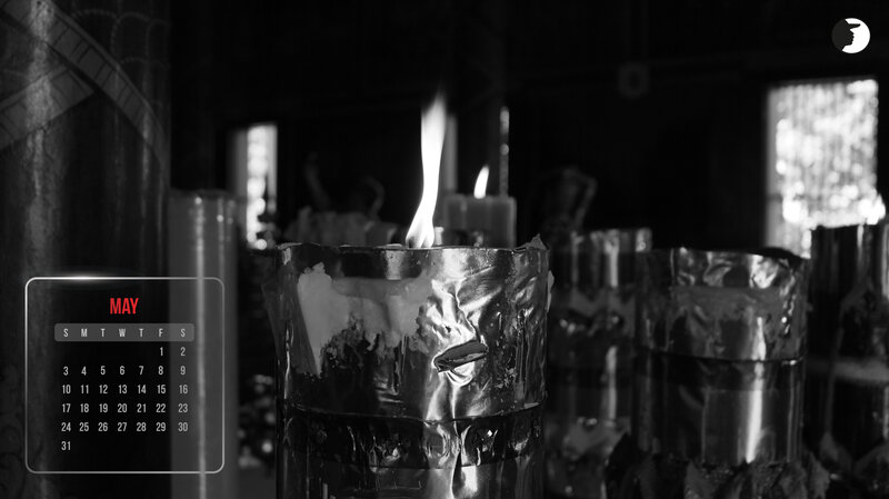 Candles in a Temple — Black