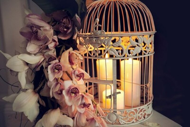 Candles in Birdcage