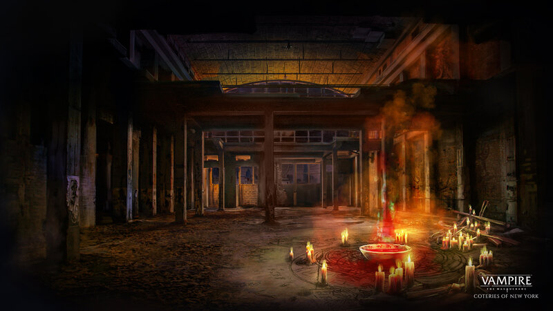 Candles in Courtyard