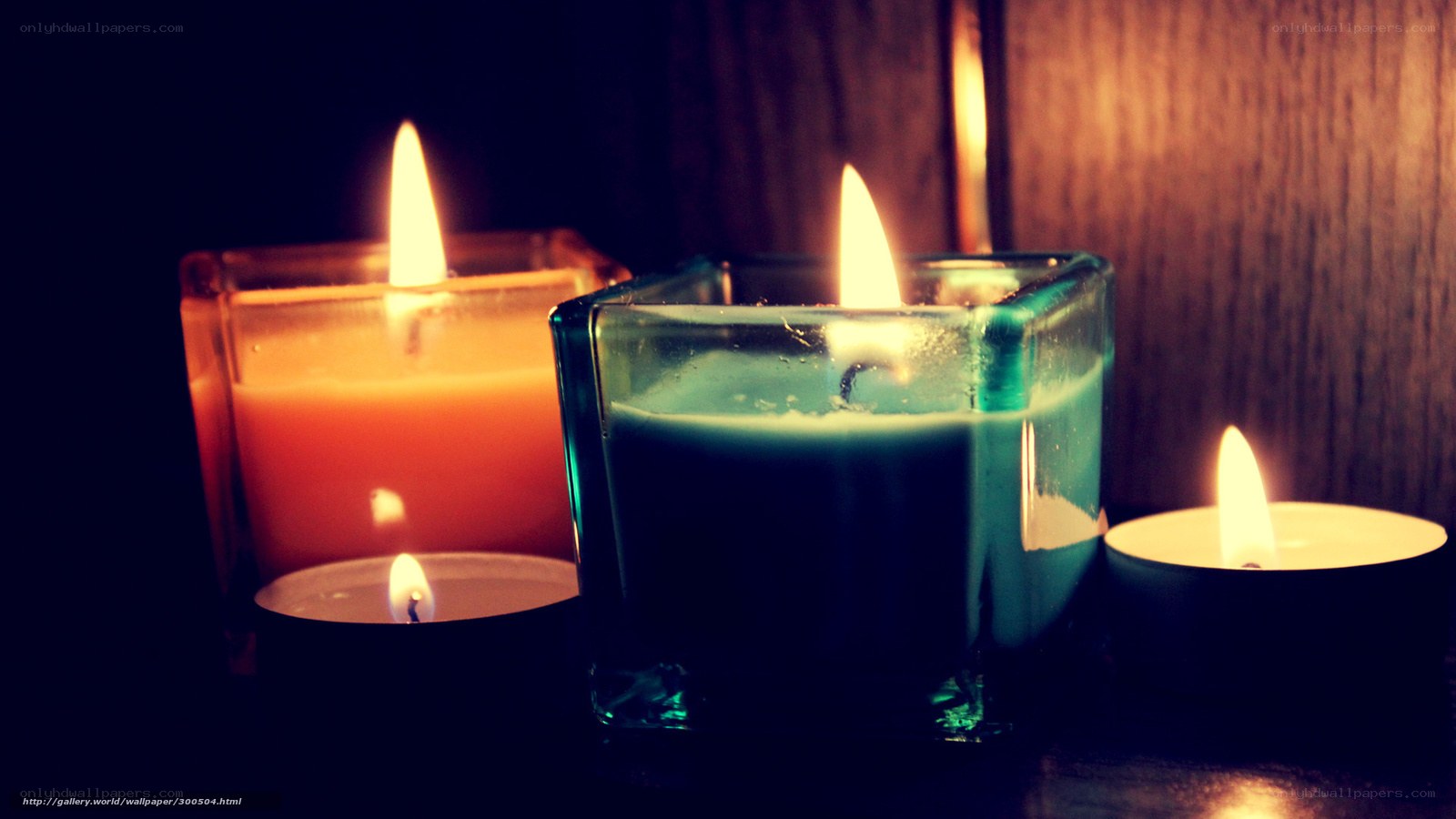 candles in dim light