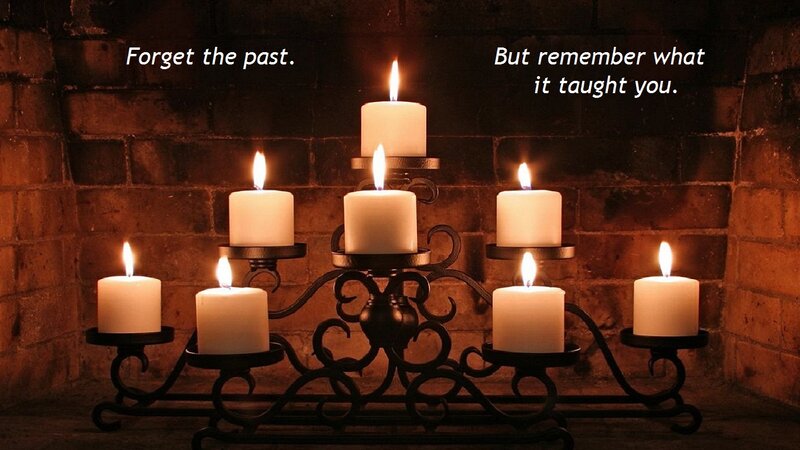Candles in Fireplace — Brown