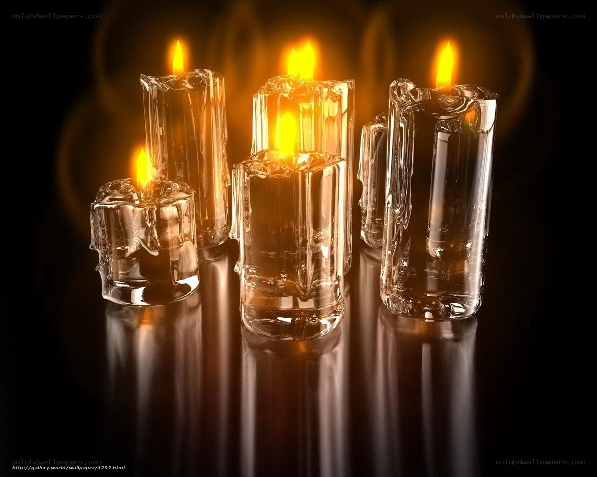 Candles in glass holders