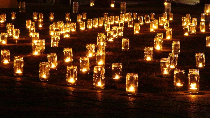 Candles in Glass Jars — Yellow