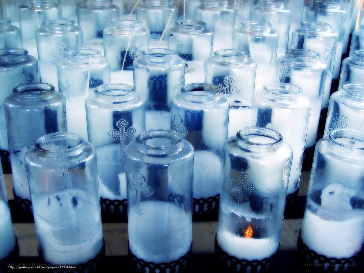 Candles in glass jars