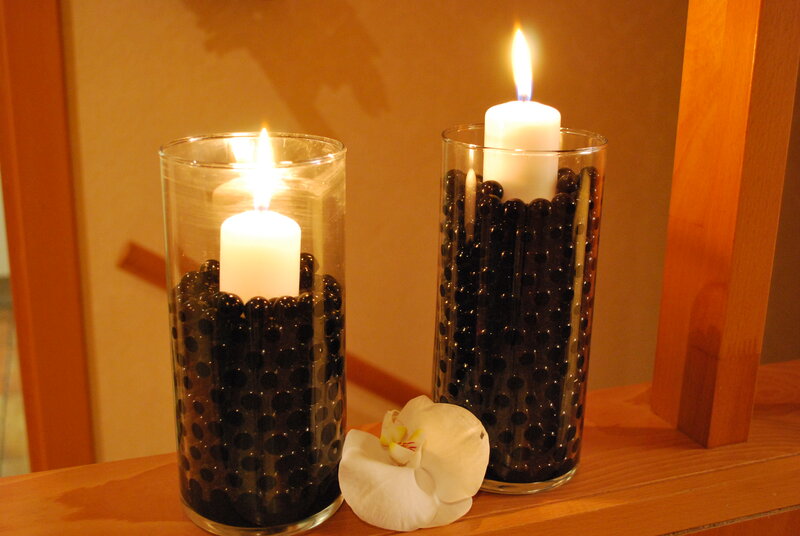 Candles in Glass Vases — Brown, Calm