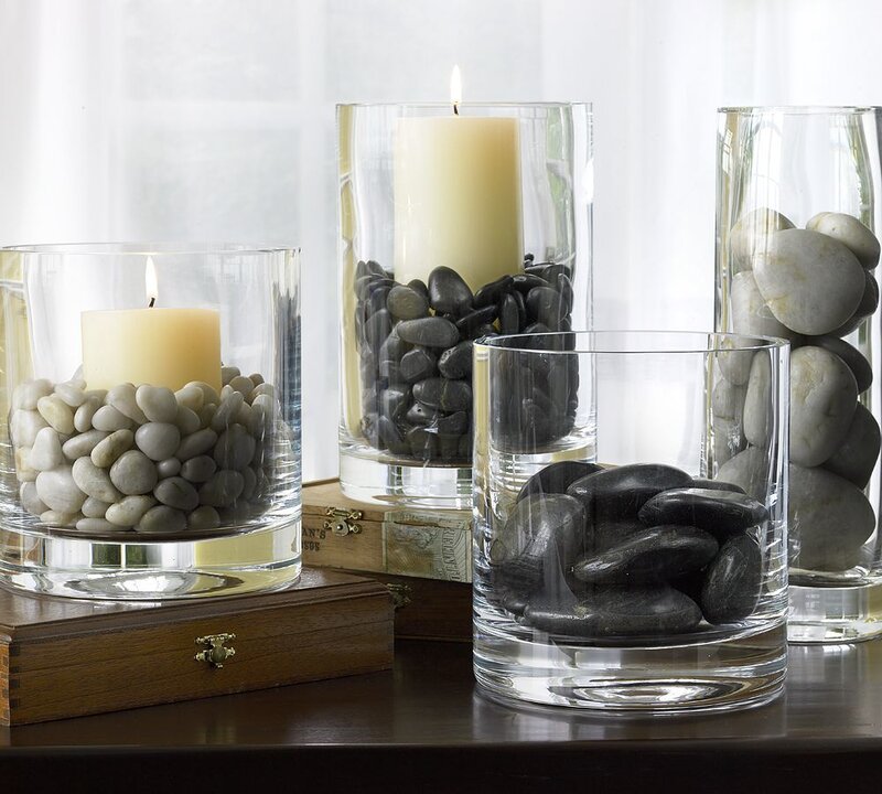 Candles in Glass Vases