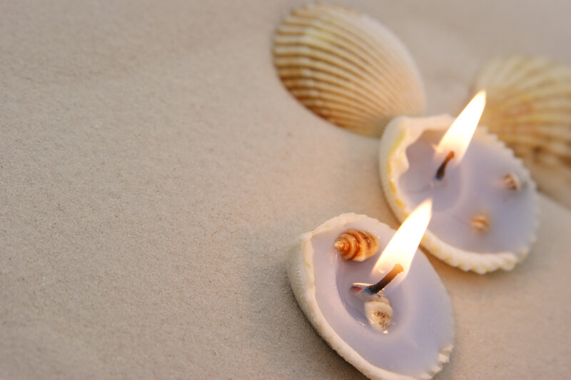 Candles in Seashells