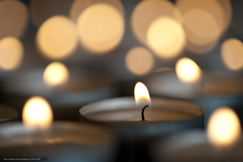 Candles in soft focus